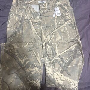 Tilly's Beige and Gray Wide Leg Pants